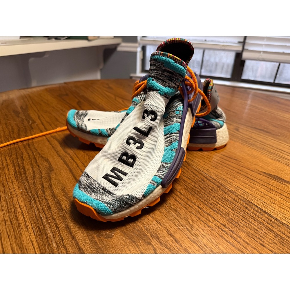 Adidas Pharrell Williams Solar Hu NMD Mother White Orange BB9528 Mens Size 13